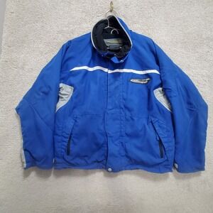 Rossignol Racing Ski Jacket Boys 16 Blue  Snowboard Full Zip Outdoor Active